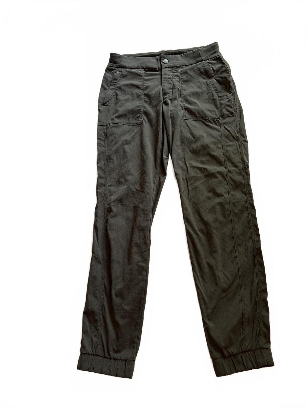 Athleta Dipper Hiking Pants Gray Charcoal Straight Leg Outdoor Cargo Size 2